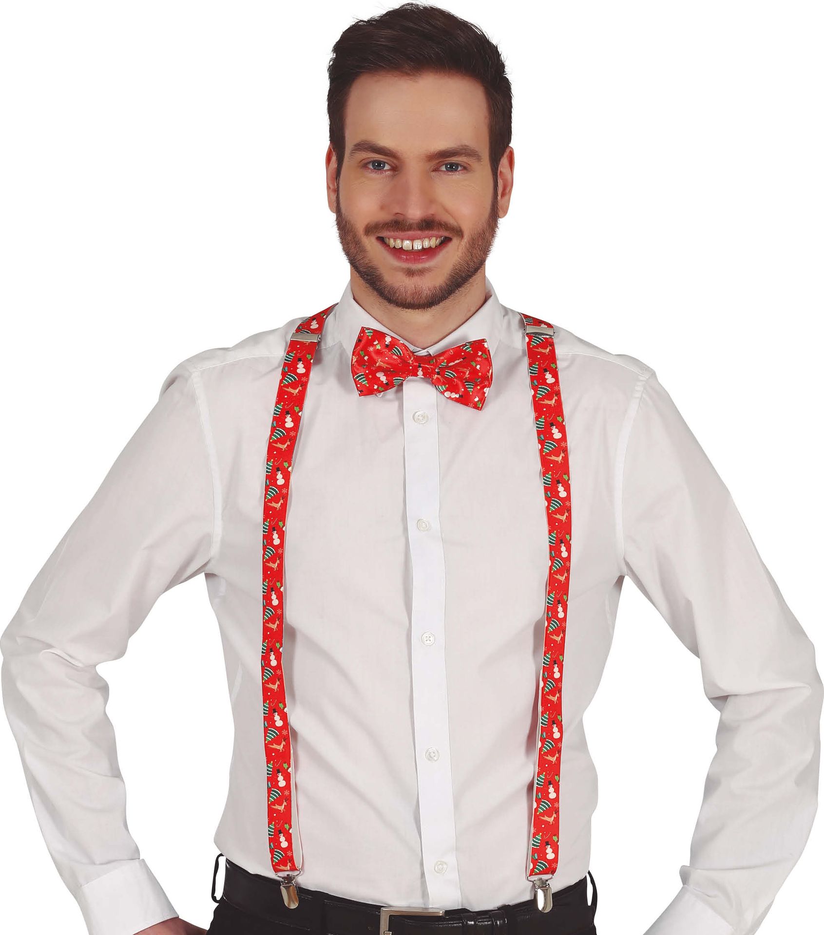 Foute Kerst Bretels Rood