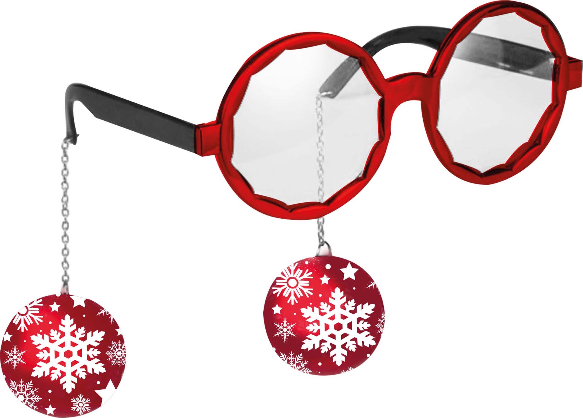 Foute Kerst Bril met Kerstballen