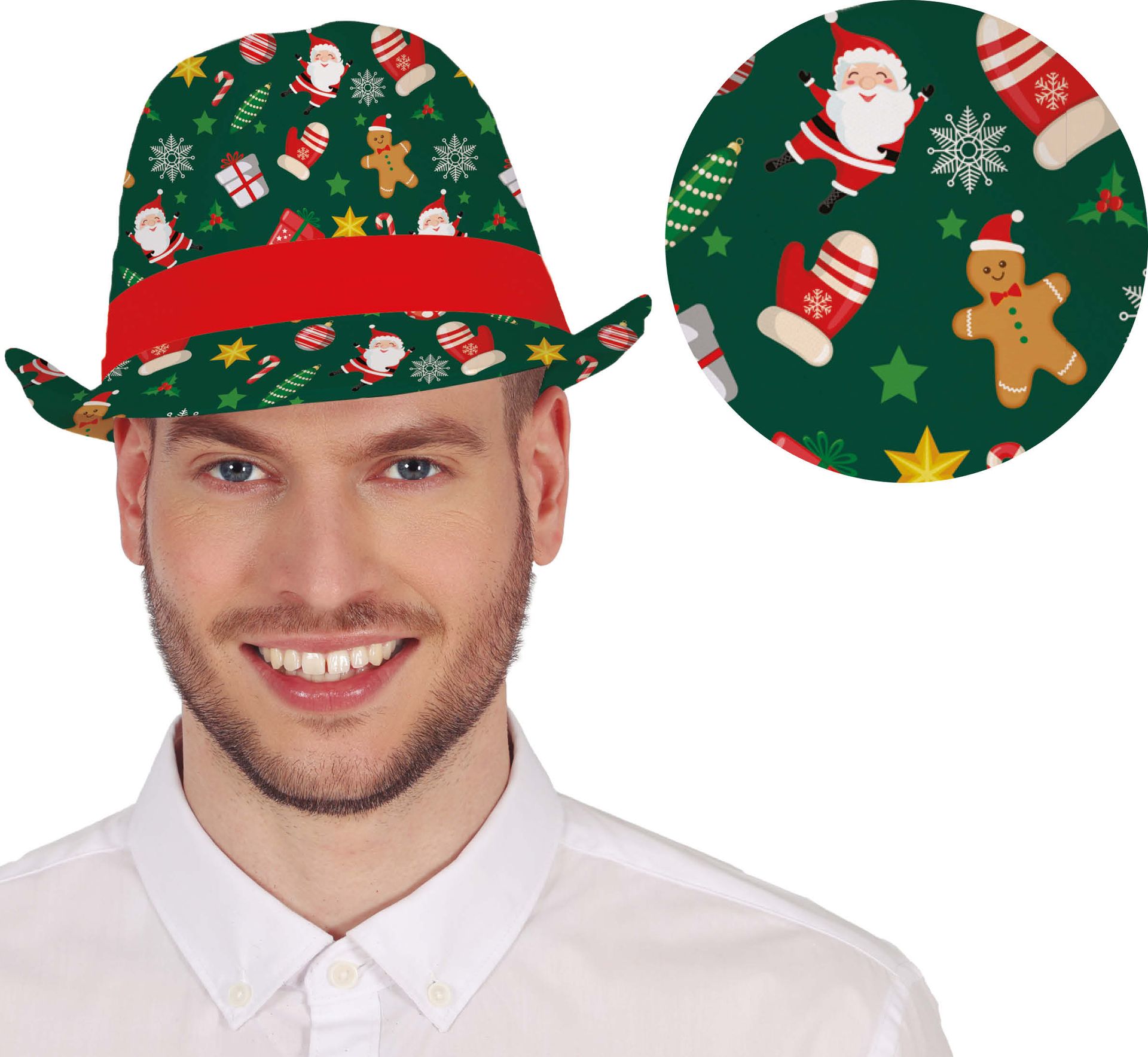 Foute Kerst Fedora Hoed Groen