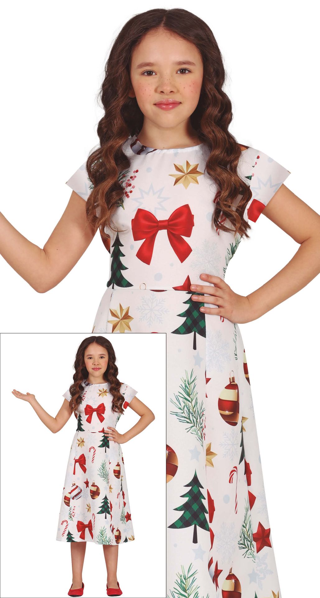 Foute Kerst Jurkje Kind Wit