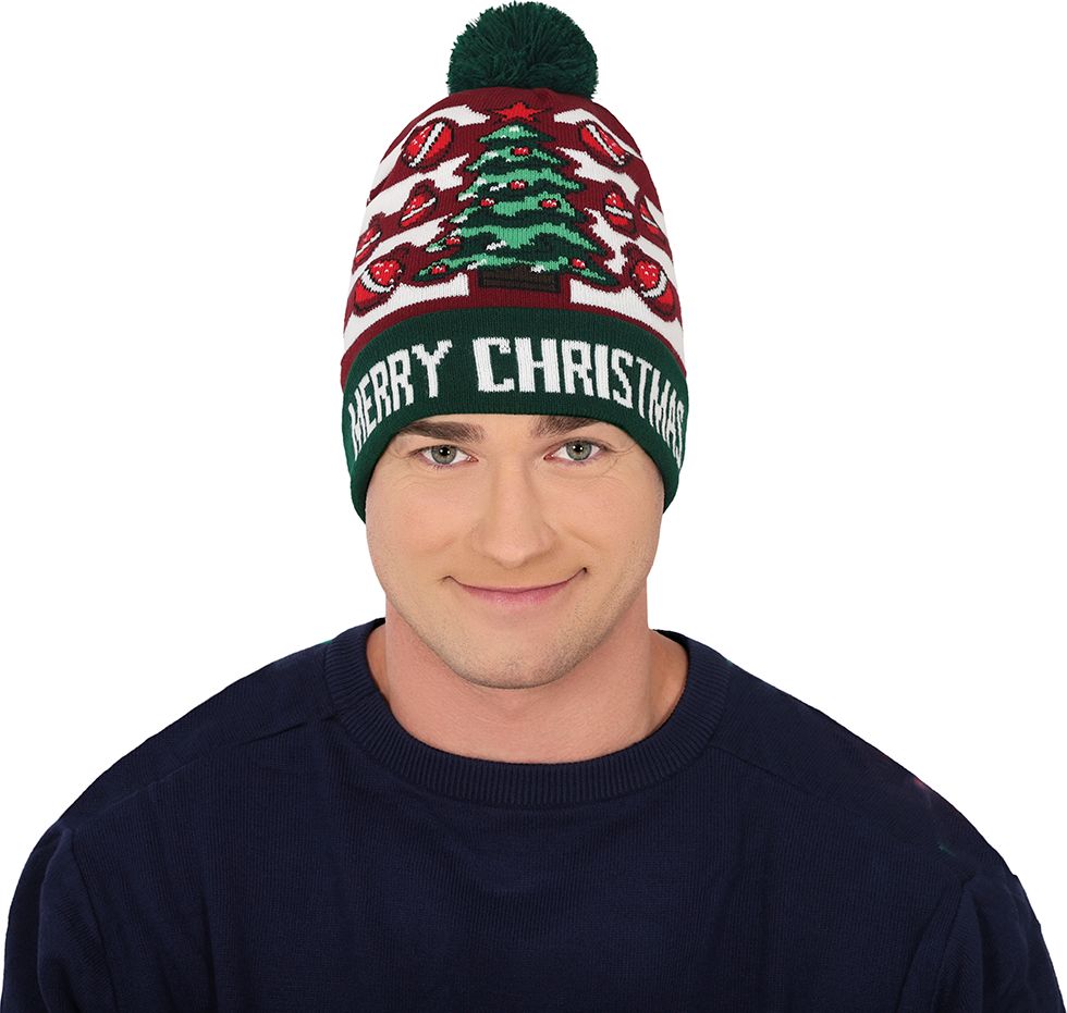 Foute Kerst Muts Brei Effect Groen