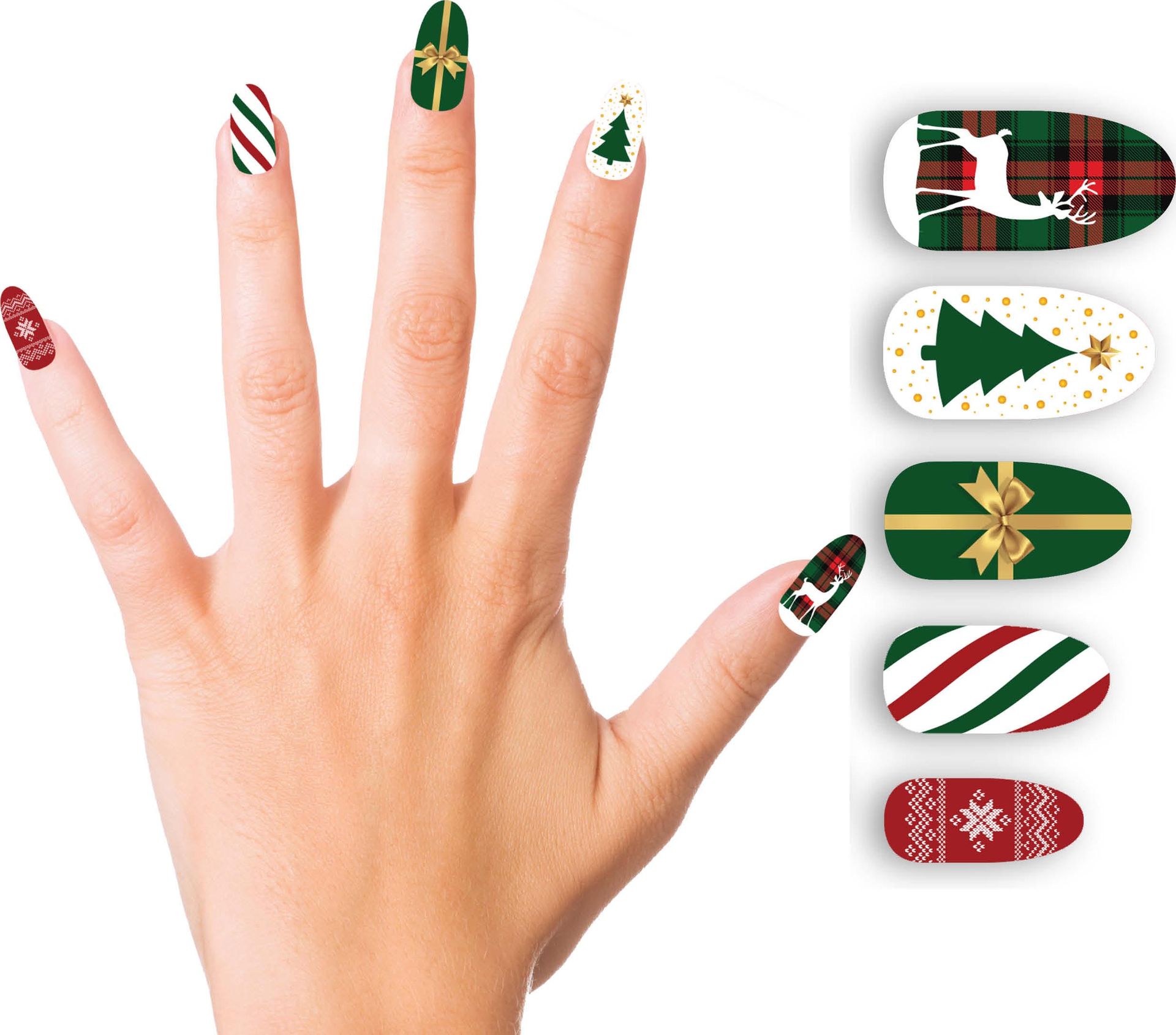 Foute Kerst Nepnagels Kerstboom Zelfklevend 10 Stuks