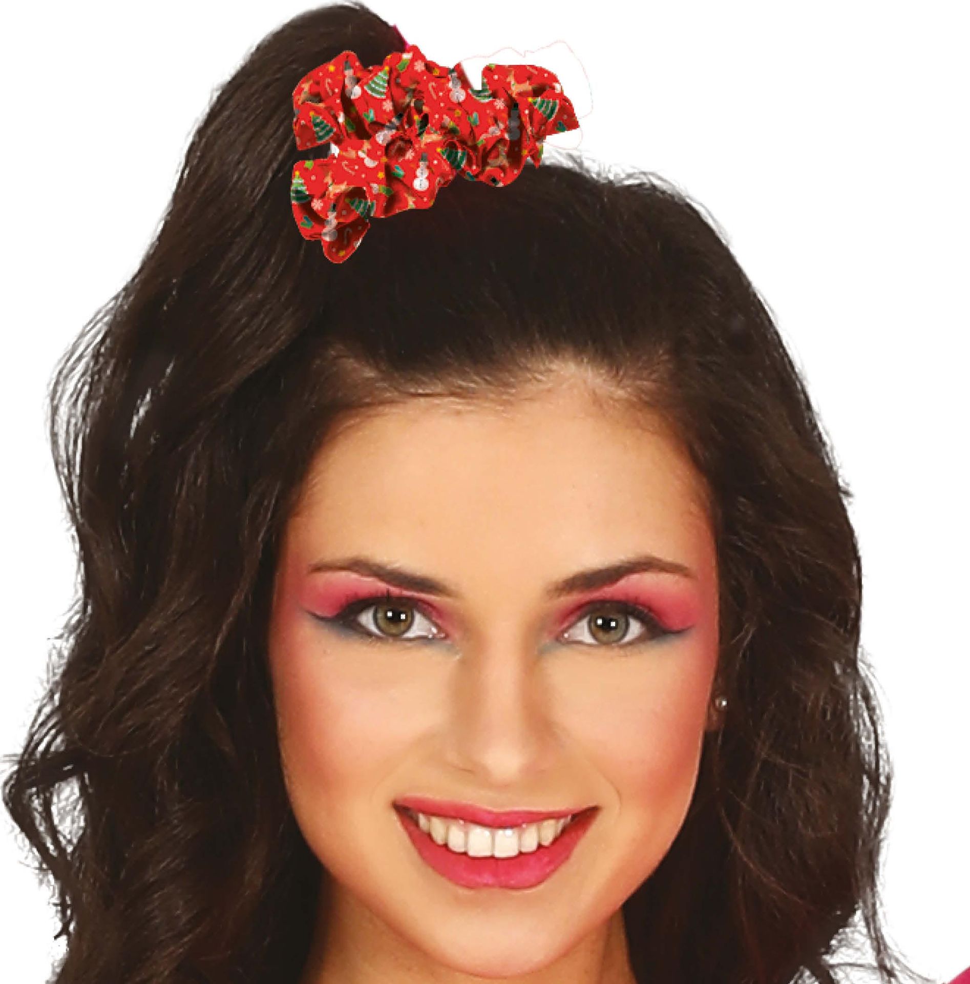Foute Kerst Scrunchie Rood