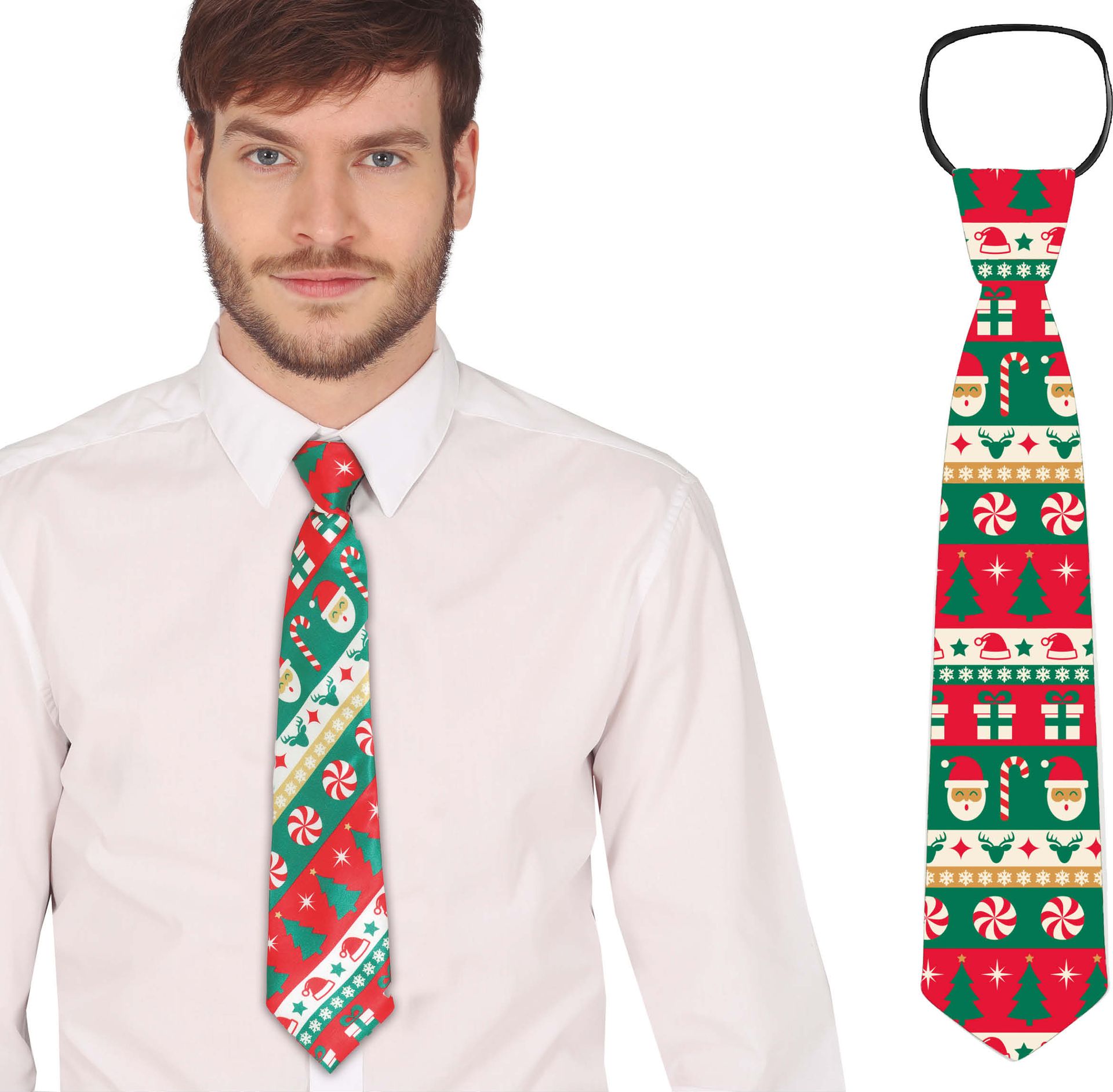 Foute Kerst Stropdas Candy Cane Heren