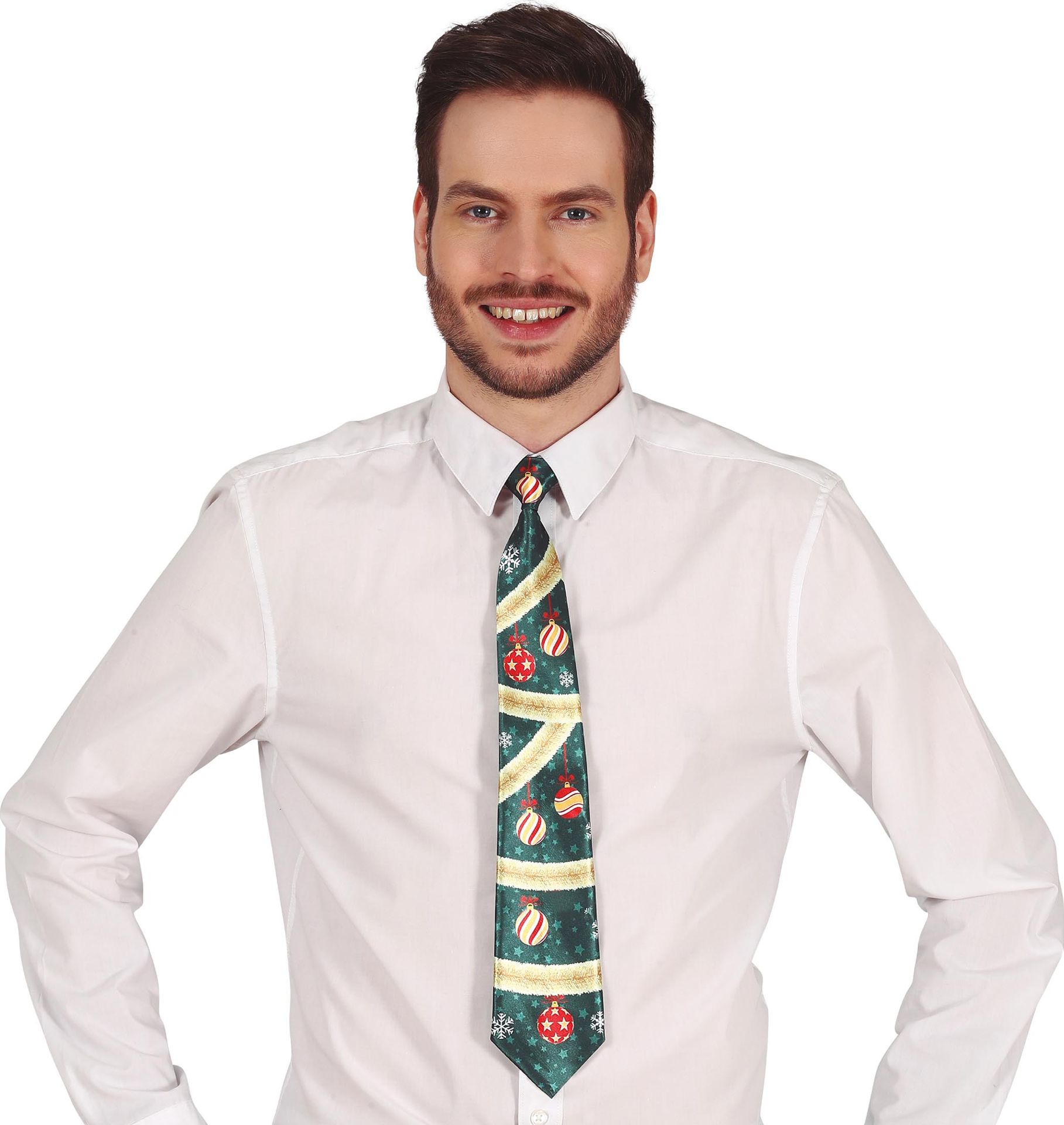 Foute Kerst Stropdas Kerstballen