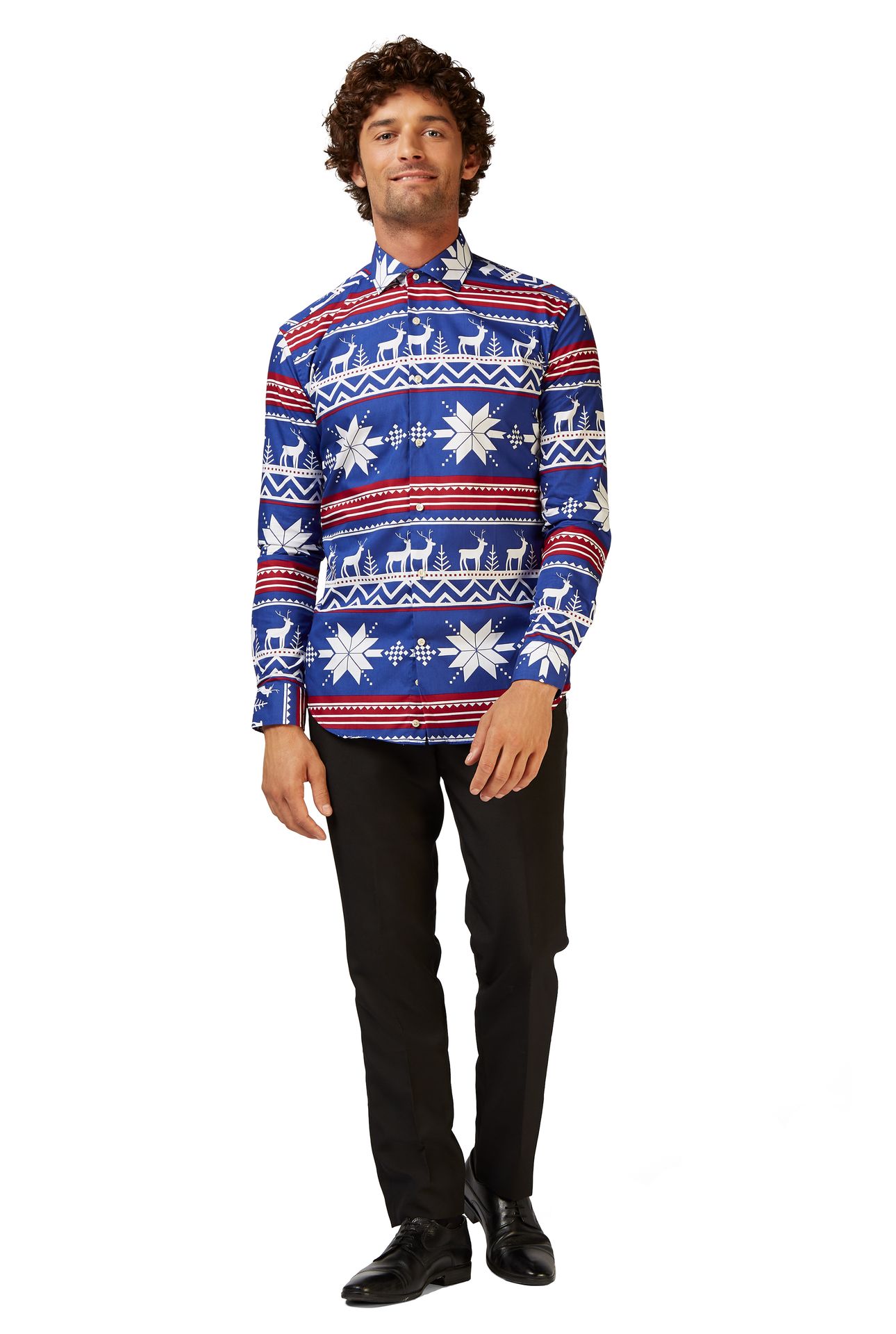 Foute Kerstblouse Opposuits Blauw