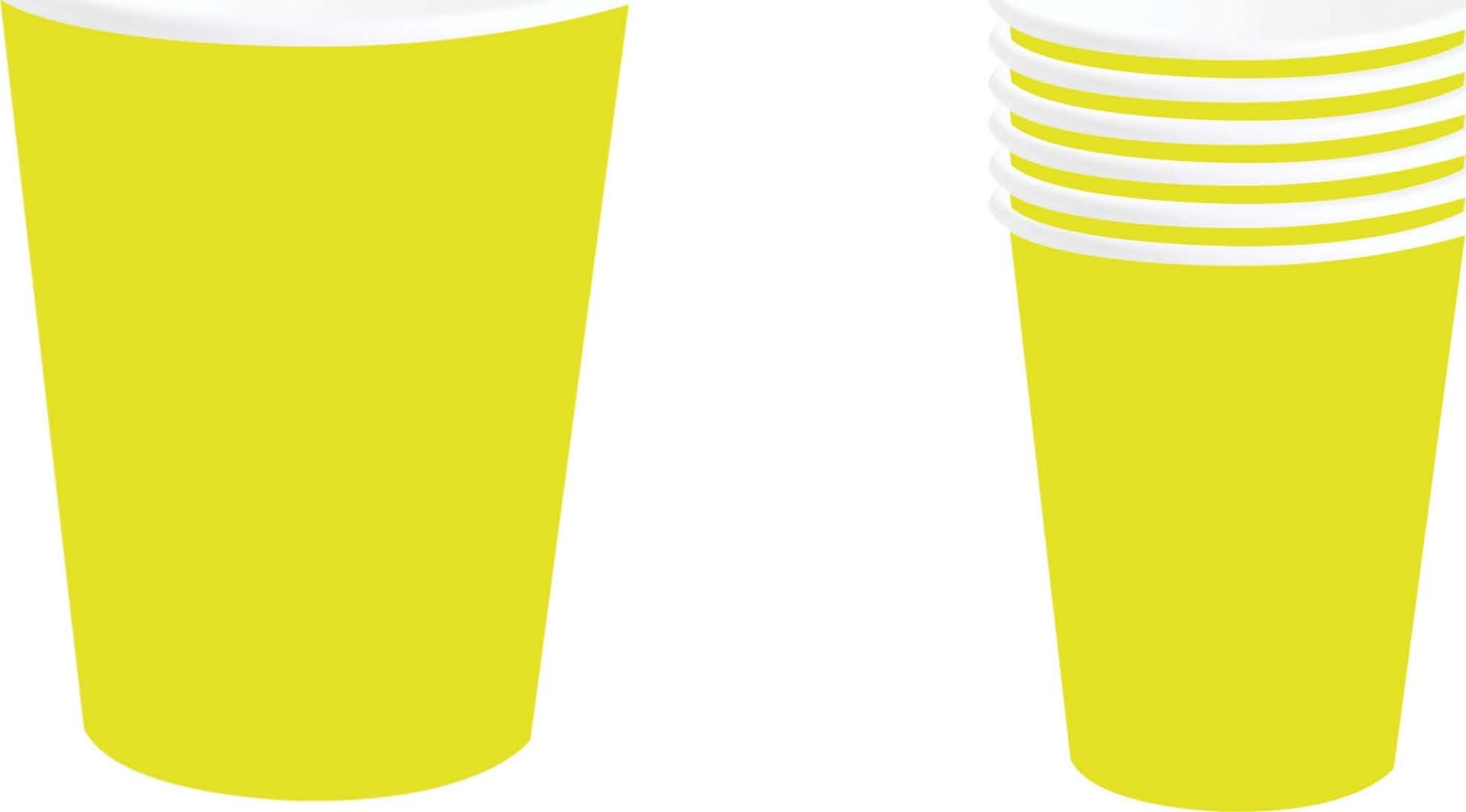 Foute Party Neon Gele Partybekers 240ml