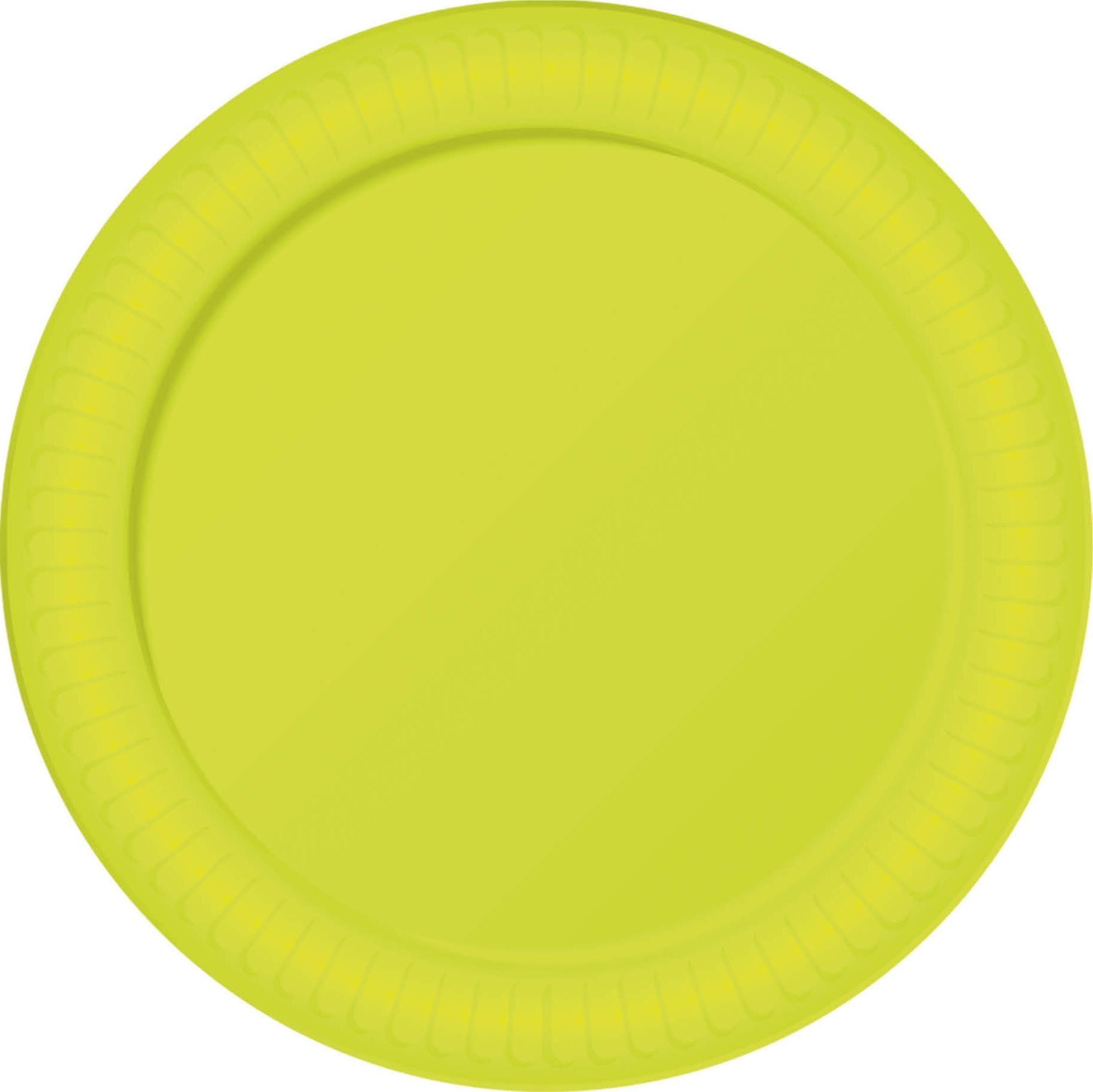 Foute Party Neon Gele Wegwerp Bordjes