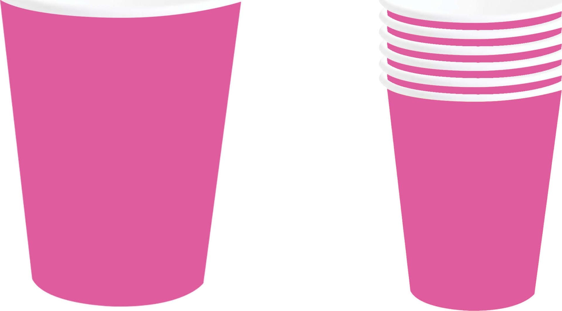 Foute Party Neon Roze Partybekers 240ml