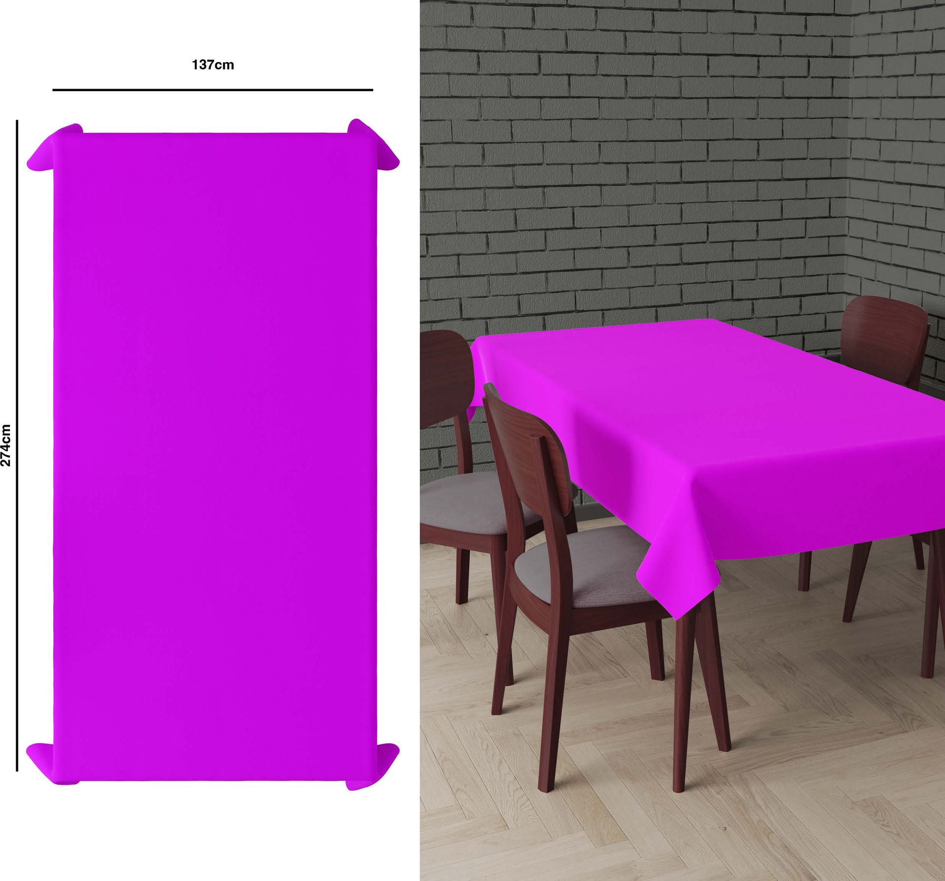 Foute Party Neon Roze Tafelkleed