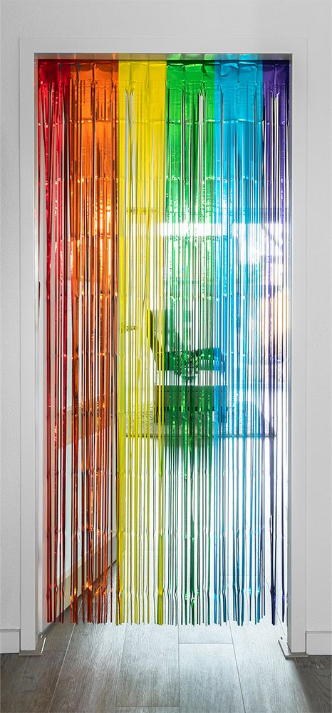 Franjegordijn Regenboog 200cm