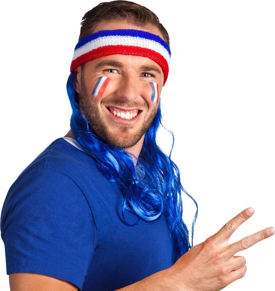 Frankrijk Supporter Haarband met Matje