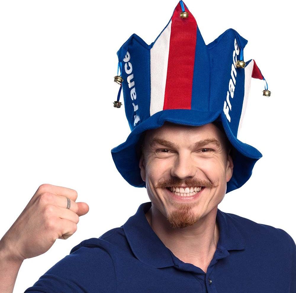 Frankrijk Supporter Hoed Blauw met Belletjes