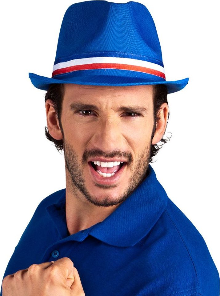 Frankrijk Voetbal Supporter Fedora Blauw