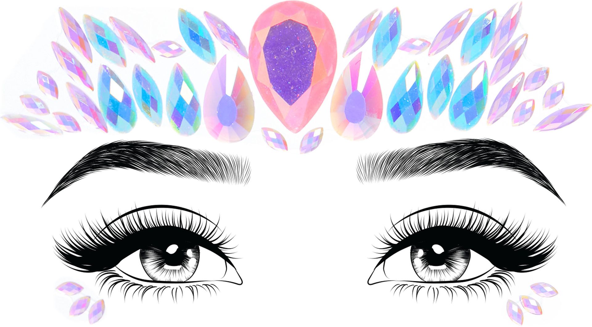 Freesia Gezicht Jewel Stickers