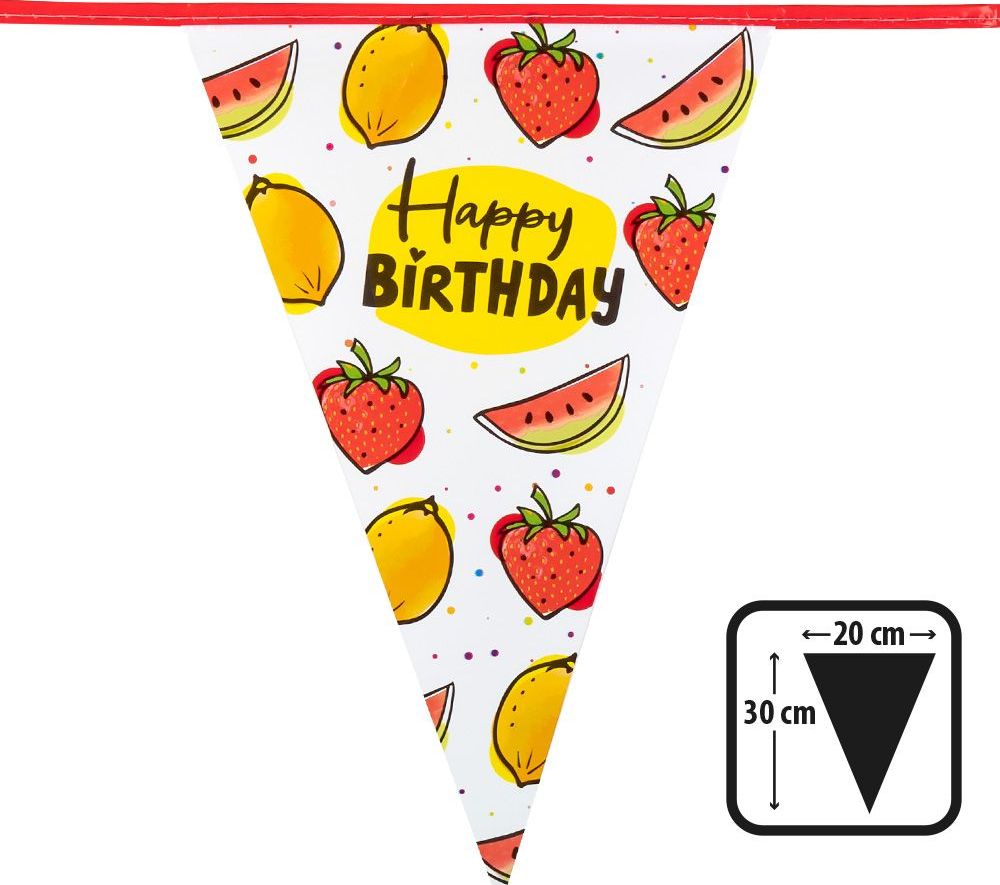 Fruit Vlaggenlijn Happy Birthday