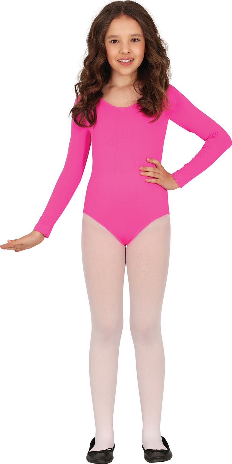 Fuchsia Lange Mouwen Leotard Kind