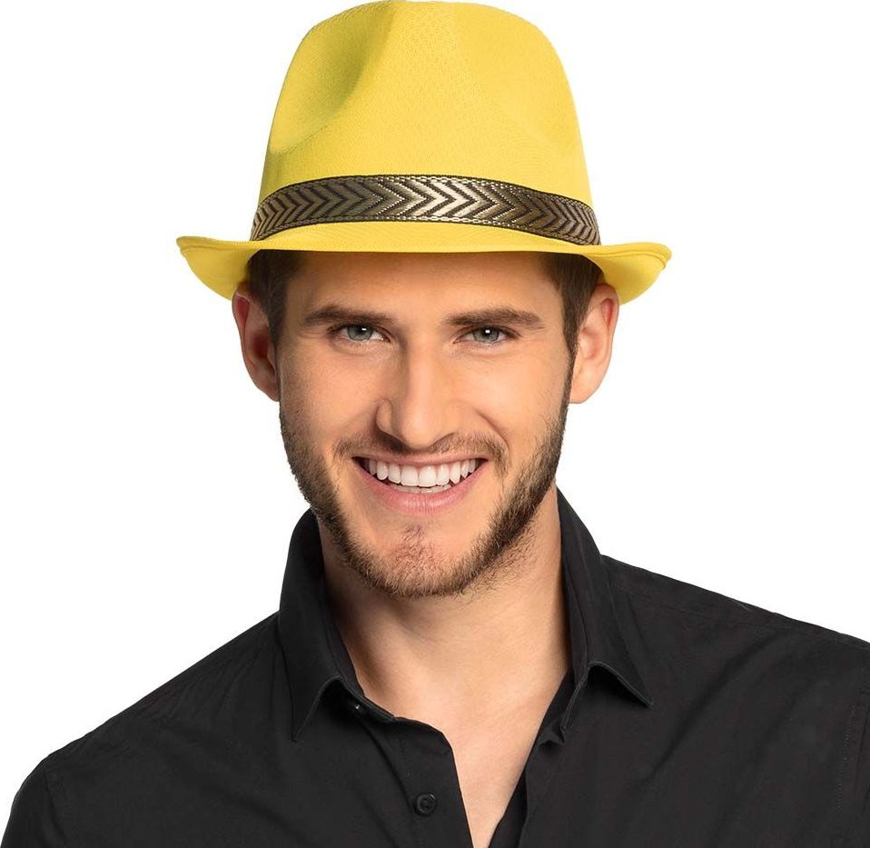 Funky Fedora Geel