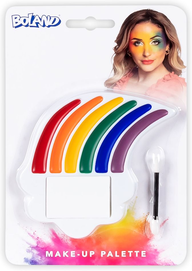 Gay pride regenboog make-up palet