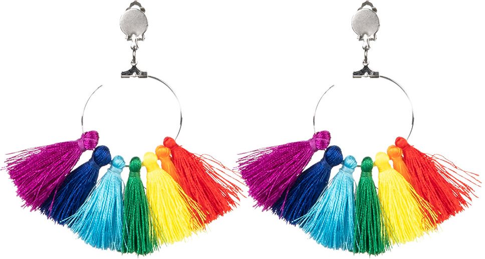 Gay pride regenboog oorbellen kwastjes