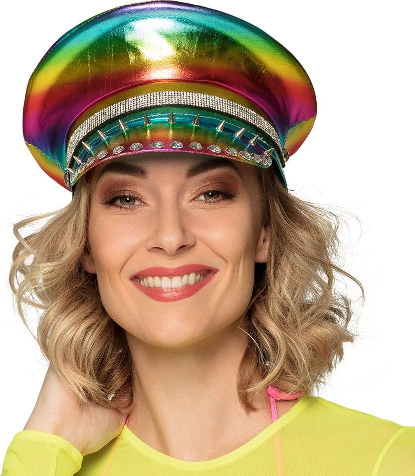 Gay Pride Regenboog Pet met Juwelen