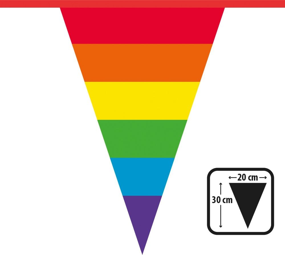 Gay pride regenboog vlaggenlijn