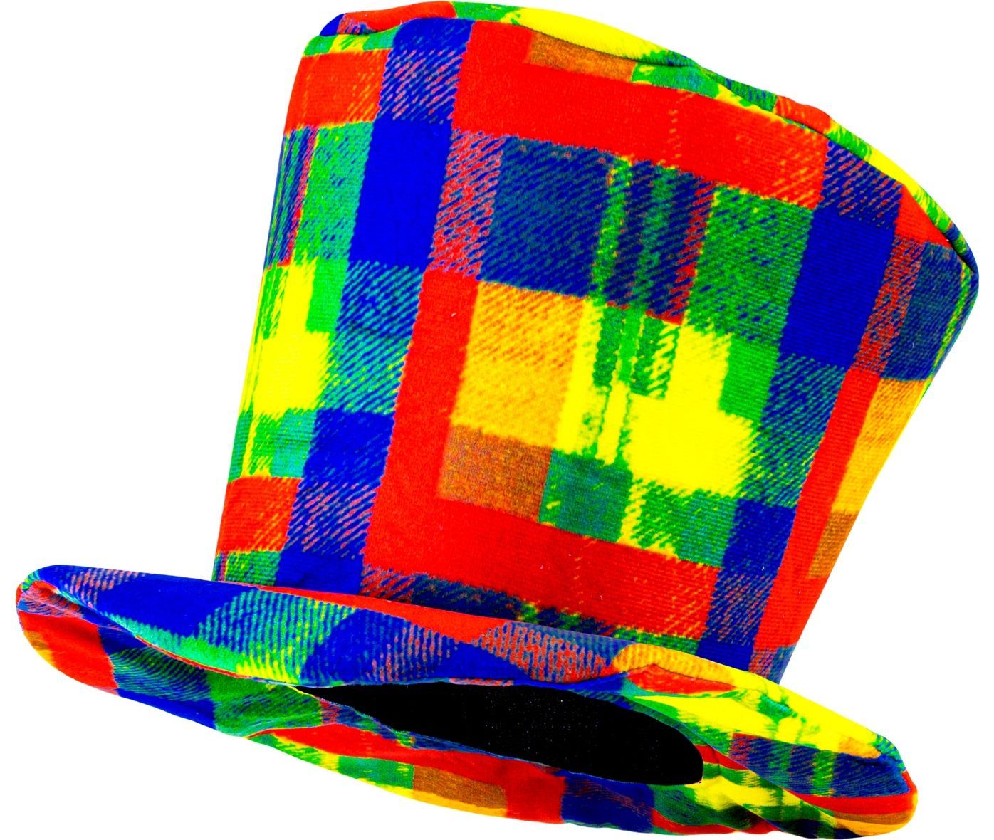 Geblokte Clown Hoge Hoed