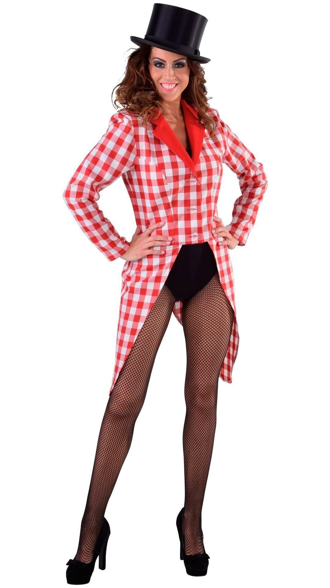 Geblokte Rode Slipjas Dames