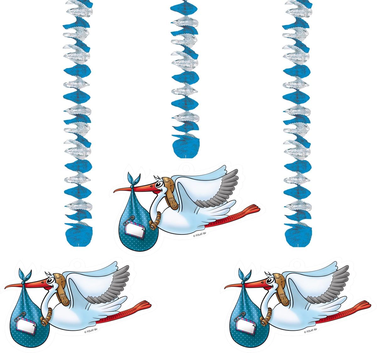 Geboorte Jongen Ooievaar Hangende Versiering
