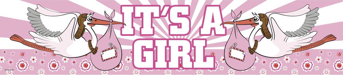 Geboorte Meisje Spandoek Its A Girl