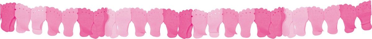 Geboorteslinger roze baby voetjes 6 meter