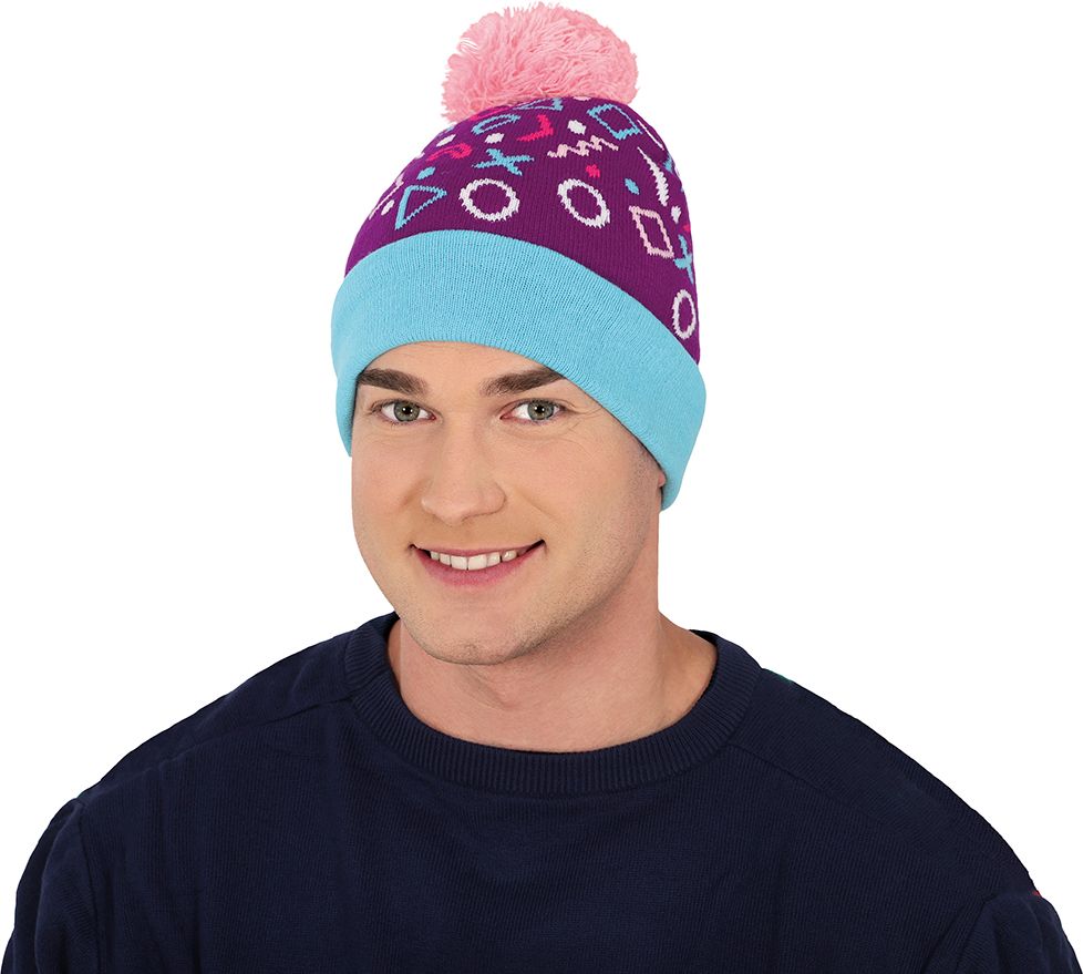 Gebreide Meerkleurige 90's Muts