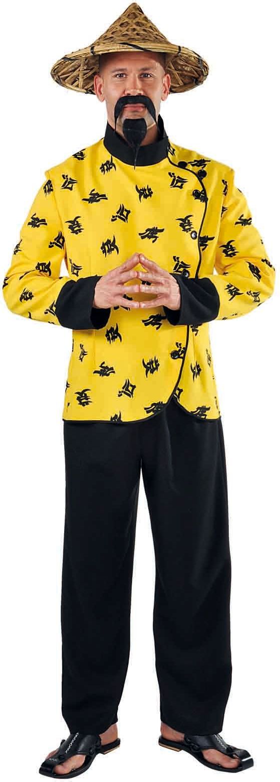 Geel Chinees Kostuum Heren