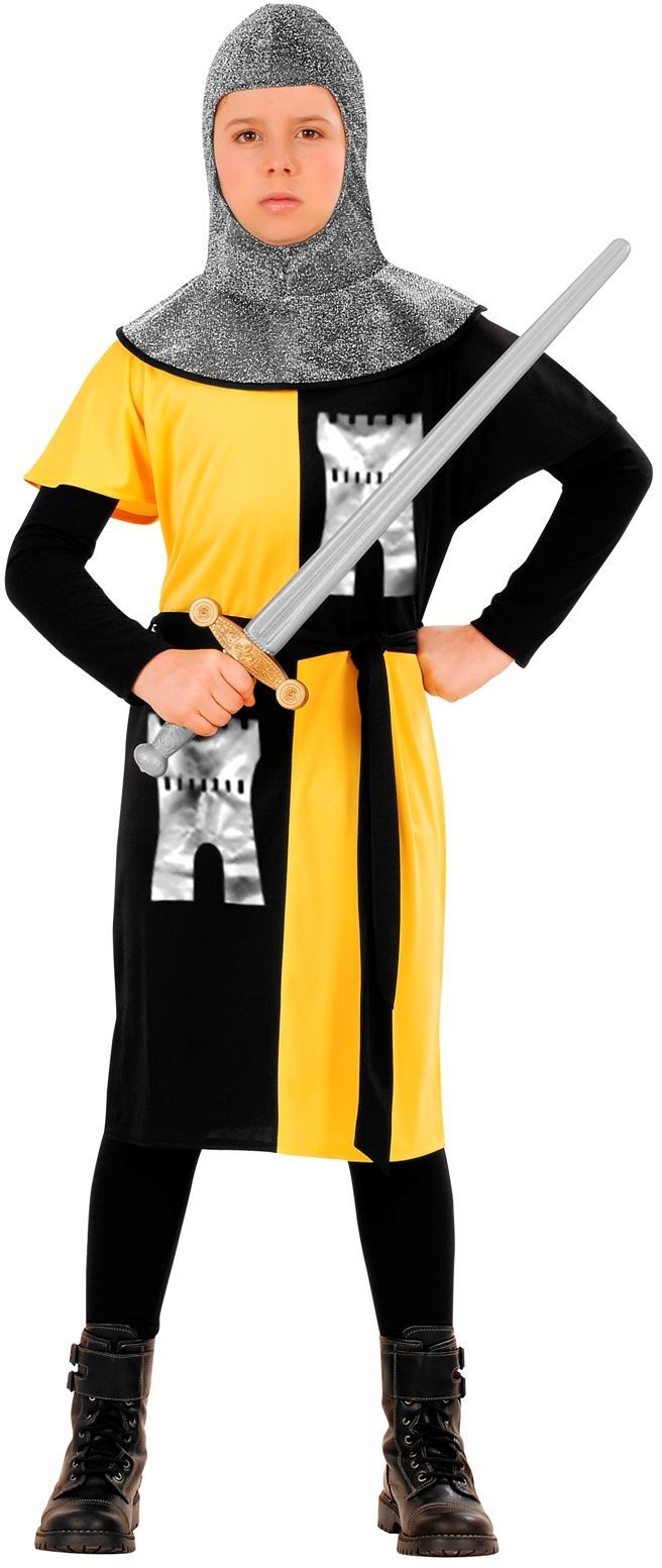 Geel Middeleeuws Ridder Kostuum Kind