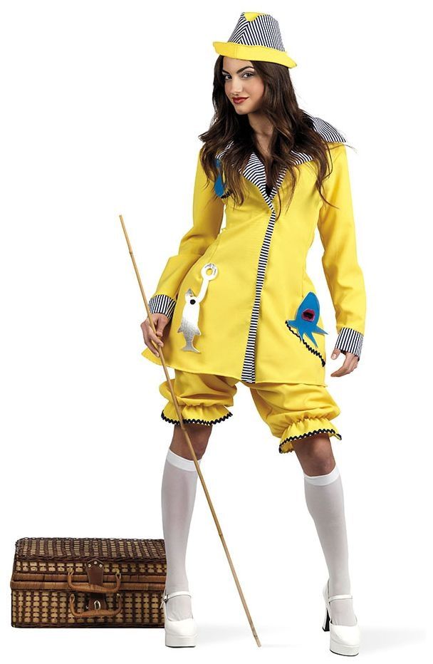 Geel Vrouwelijk Vissers Kostuum