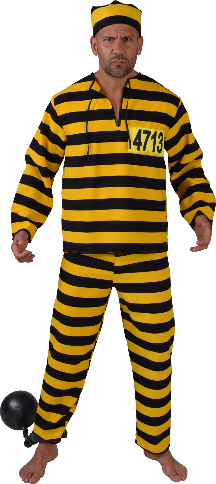 Geel Zwart Dalton Kostuum Heren