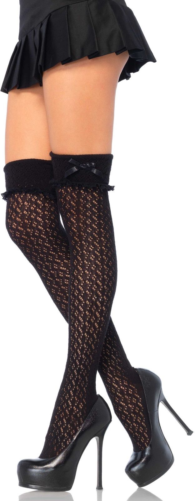 Gehaakte Kniekousen Zwart