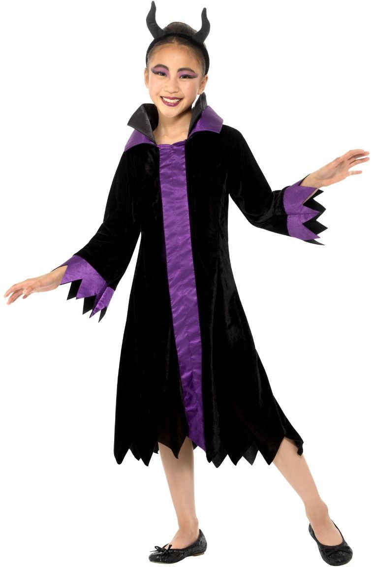 Gehemene koningin Maleficent kostuum meisjes