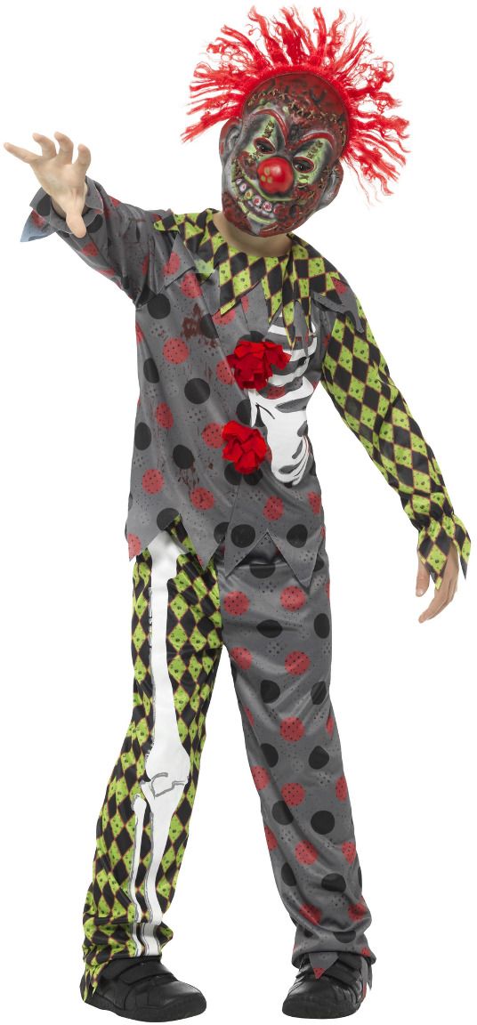 Gekke Clownspak Jongens Grijs