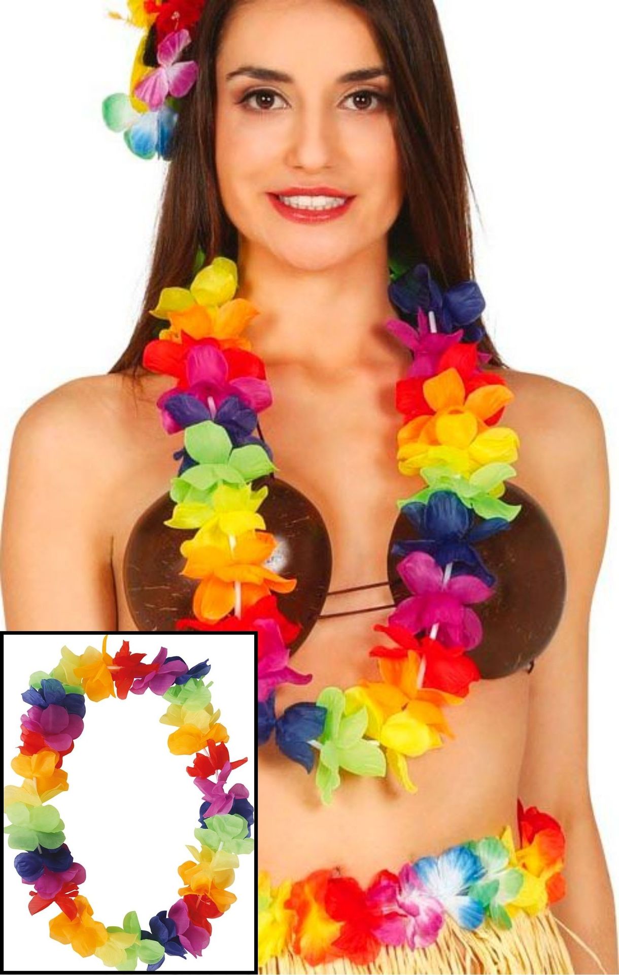 Gekleurde Bloemen Hawaii Ketting