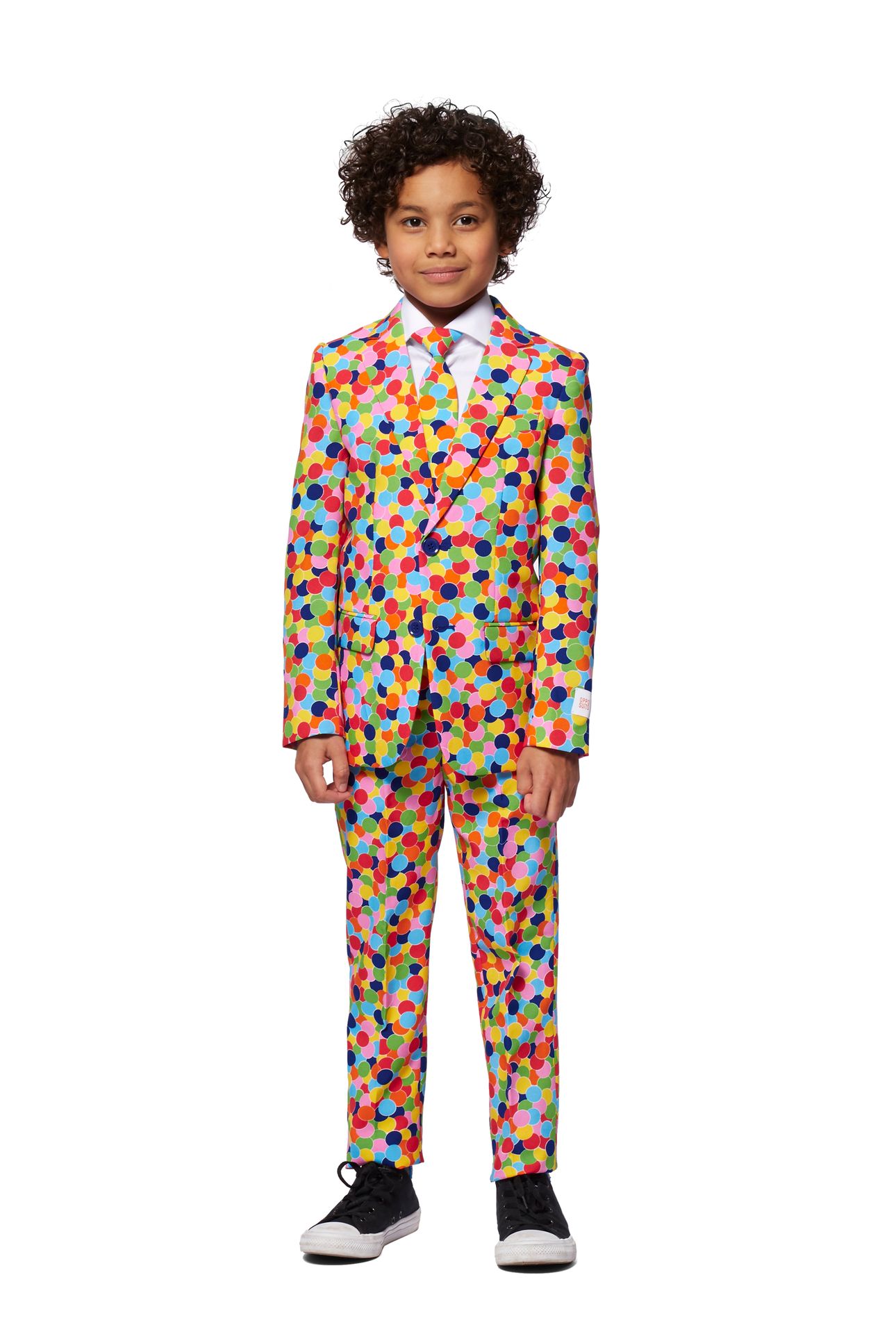Gekleurde Confetti Opposuits Kostuum Jongens
