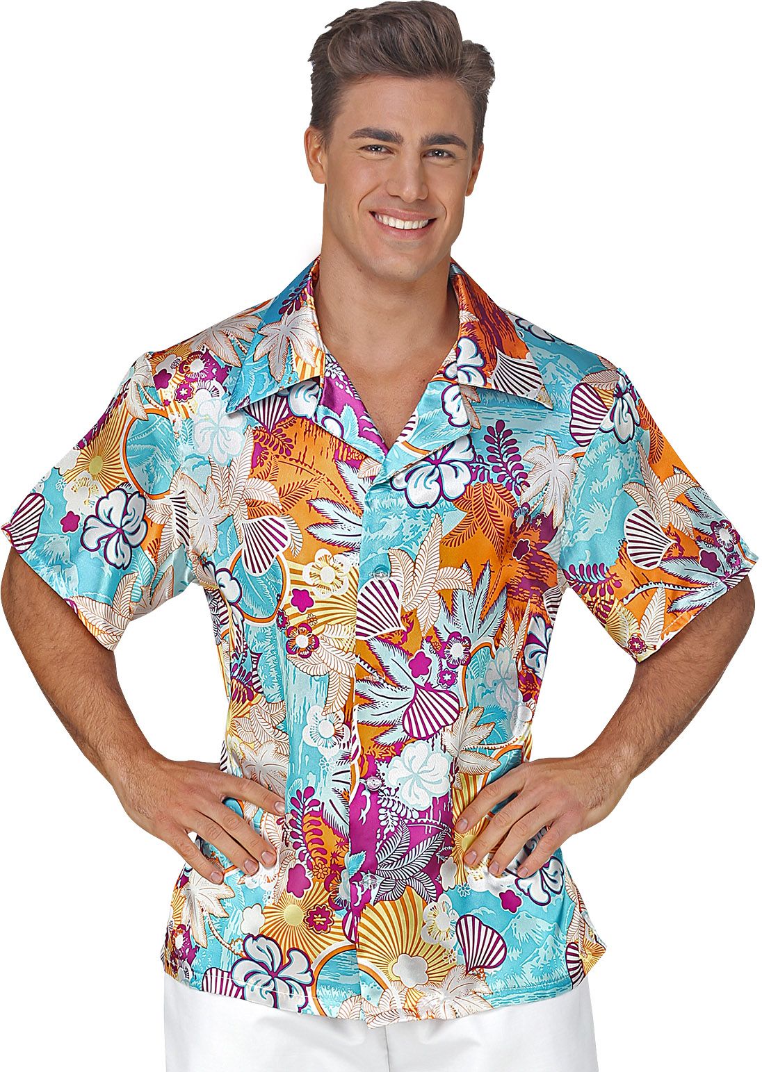 Gekleurde Hawaii Blouse Man