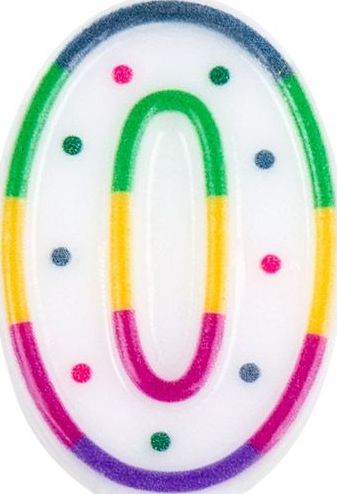 Gekleurde Verjaardagskaars 0