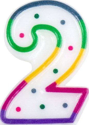 Gekleurde Verjaardagskaars 2