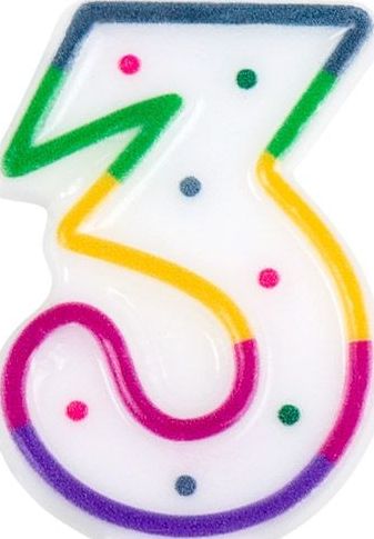 Gekleurde Verjaardagskaars 3