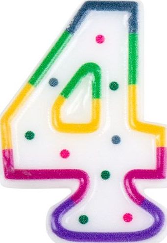 Gekleurde Verjaardagskaars 4