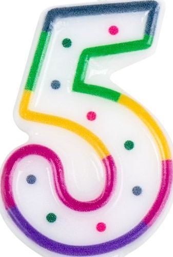 Gekleurde Verjaardagskaars 5