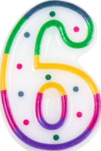 Gekleurde Verjaardagskaars 6