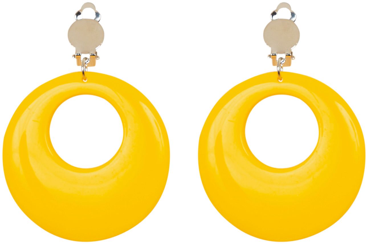Gele 80's Oorringen