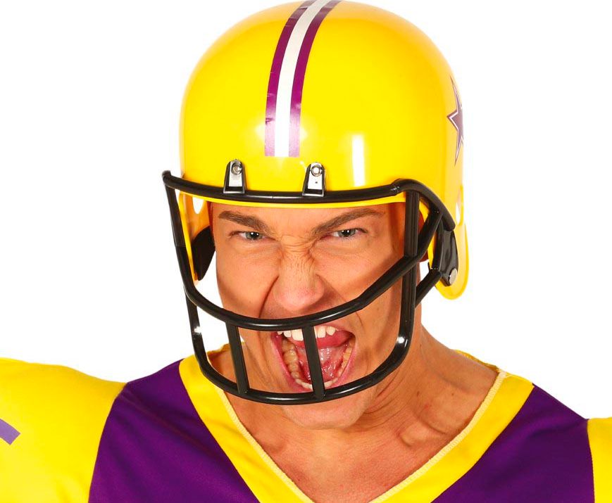 Gele American Football Helm